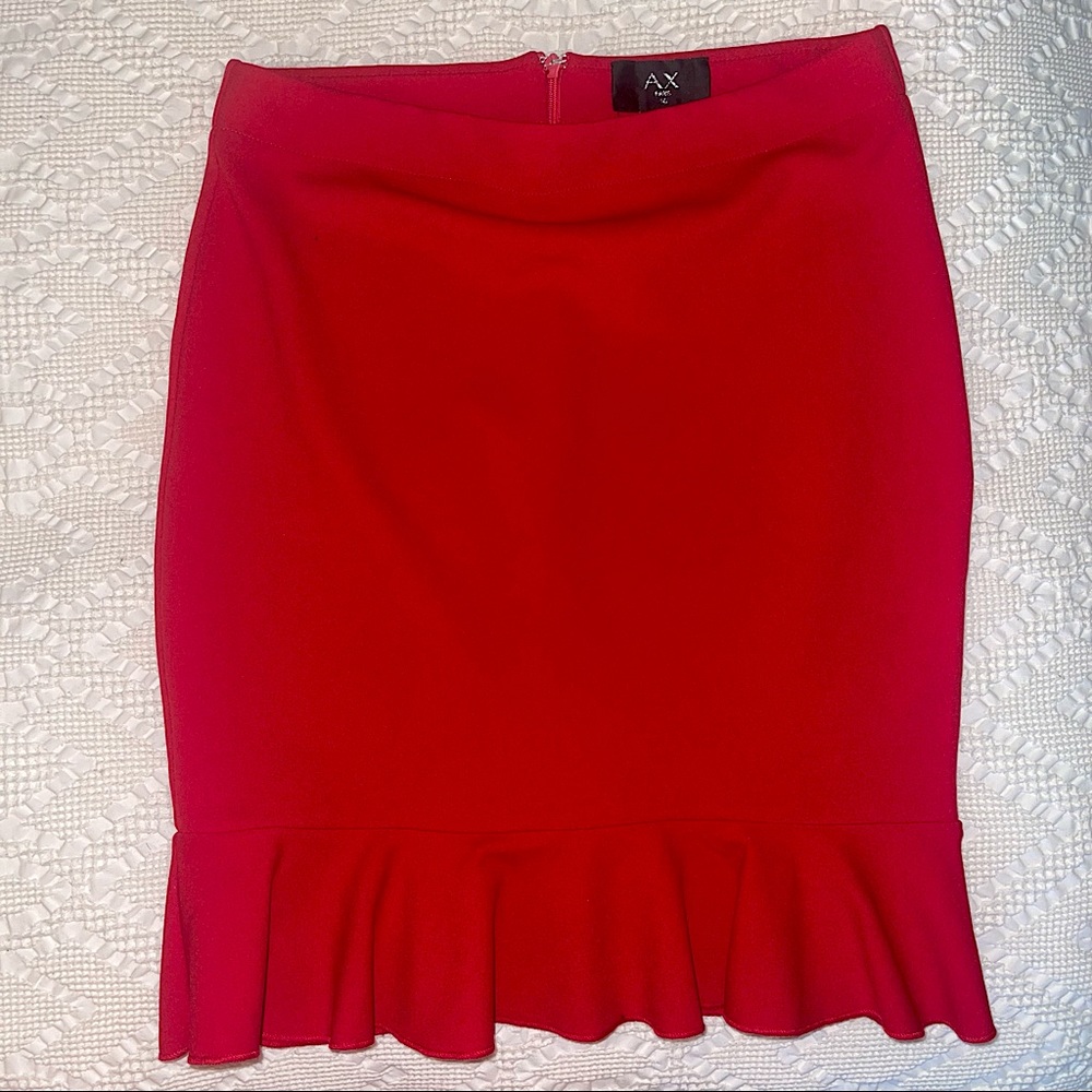 AX Paris Red Peplum Skirt